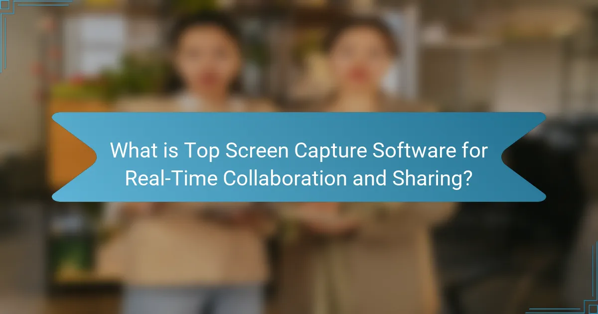 What is Top Screen Capture Software for Real-Time Collaboration and Sharing?